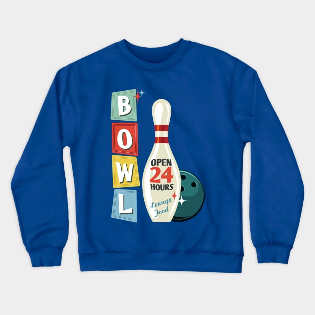 Retro Bowling Crewneck Sweatshirt by SWON Design